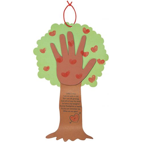  [아마존베스트]Fun Express Valentine Tree Thumbprint Poem Sign Craft Kit - Makes 12 - Valentines Day Crafts for Kids