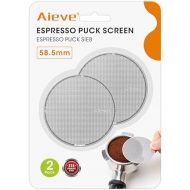 Aieve 58mm Ultra-Slim 0.2 mm Espresso Puck Screen, Reusable Filter for Espresso Portafilter Filter Basket 2 Pack