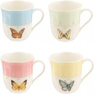 Lenox Butterfly Meadow Mug Set of 4 White Dinnerware -