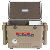 Engel Cooler/Dry Box 19 Qt with Rod Holders - Tan