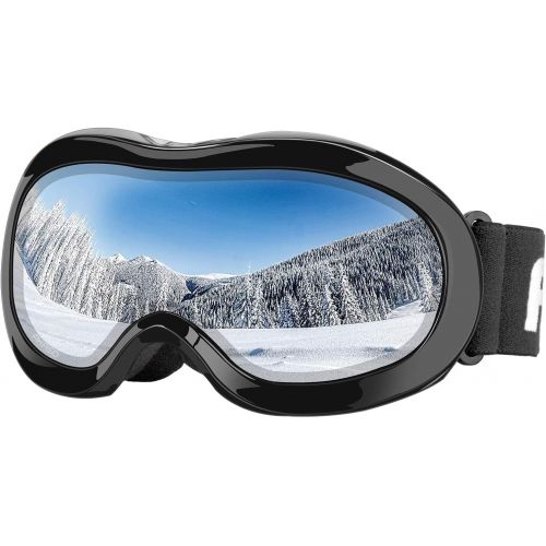  AKASO Kids Ski Goggles for Youth, Kids, Anti-Fog, 100% UV Protection, Double-Layer Spherical Lenses