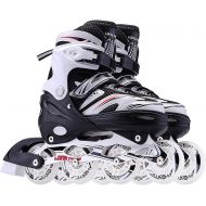 mfw@wewe Inline Skates Can Be Adjusted for Womens Mens Childrens Roller Skates Beginners Speed Skating Shoes Roller Skates 8-12 Years Old Professional Skates Color : #2, Size : M (