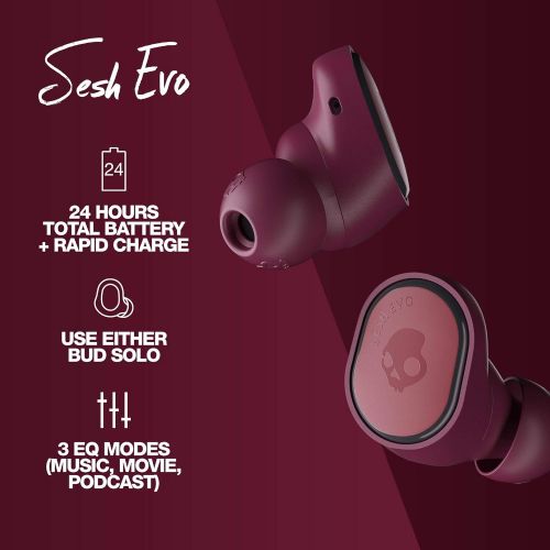  Skullcandy Sesh Evo True Wireless In-Ear Earbud - Deep Red