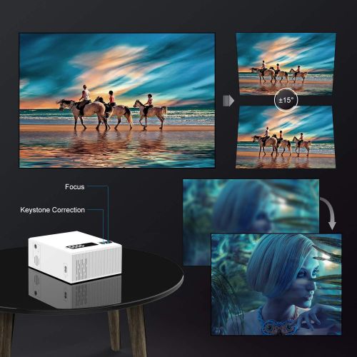  Projector, YABER Y61 WiFi Mini Projector 5500 Lux Full HD 1080P and 200 Supported, Portable Wireless Mirroring Projector for iOS/Android/TV Stick/PS4/PC Home & Outdoor