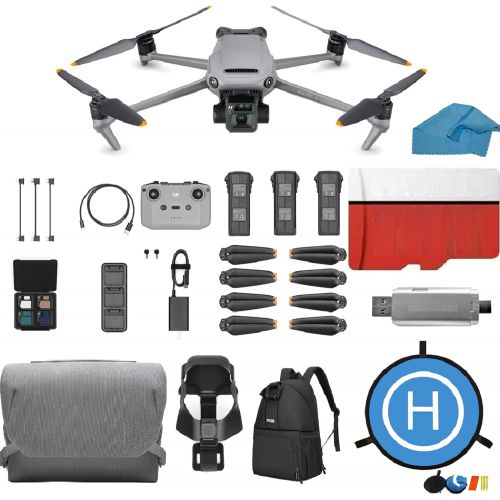 디제이아이 DJI Mavic 2 Zoom Drone Quadcopter Fly More Combo with 3 Batteries, 128GB SD Card with 24-48mm Optical Zoom Camera Bundle Kit with Must Have Accessories