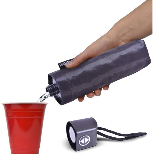  [아마존베스트]GoPong Rain or Shine Umbrella Flask 2 Pack - Hidden Alcohol Booze Bottles, Includes Funnel and Liquor Bottle Pour Spout