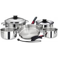 MAGMA Products, A10-360L-IND, 10 Piece Gourmet Nesting Stainless Steel Cookware Set, Induction Cooktops, Silver