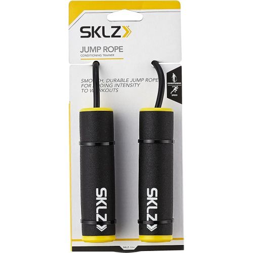 스킬즈 SKLZ Adjustable Jump Rope with Padded Grips , Black/Yellow