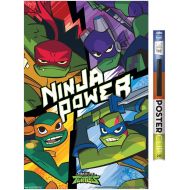 Trends International Nickelodeon Rise of The Teenage Mutant Ninja Turtles Wall Poster, 22.375 x 34, Premium Poster & Clip Bundle