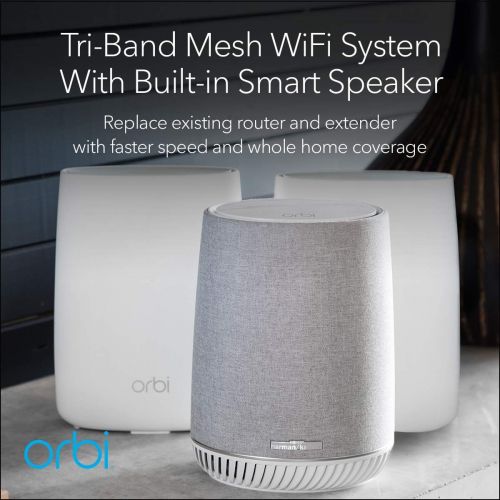  [아마존베스트]Orbi Mesh WiFi System with Satellite and Orbi Voice Smart Speaker by NETGEAR