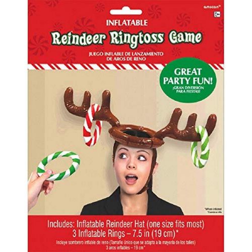  Amscan 2700001 favor, 10 x 7 1/2 (pkg. size) Contains: 3 Inflatable Rings, 7 1/2 1 Inflatable Antlers, 10 x 25, Multicolored