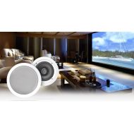 [아마존베스트]Pair Rockville HC85 8 Inch 700 Watt in-Ceiling Home Theater Speakers 8 Ohm