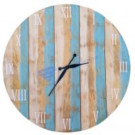 Antique Weathered Vintage Wall Clock | Hand Crafted Decor | Nagina International by Nagina International (20 Inches)