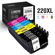 Lemero LEMERO Remanufactured Ink Cartridge Replacement for Epson T220XL ( Black,Cyan,Magenta,Yellow , 10-Pack)