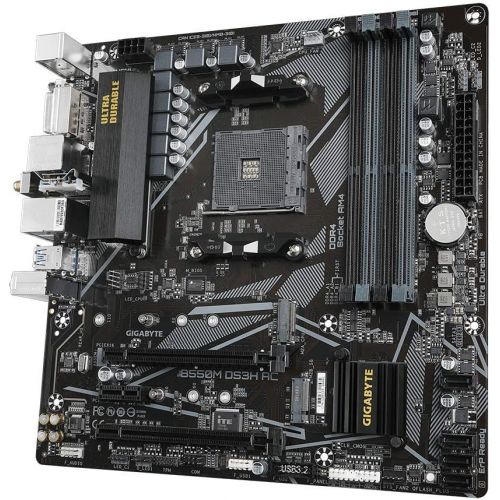 기가바이트 GIGABYTE B550M DS3H AC (AM4 AMD/B550/Micro ATX/Dual M.2/SATA 6Gb/s/USB 3.2 Gen 1/PCIe 4.0/HMDI/DVI/DDR4/Motherboard)