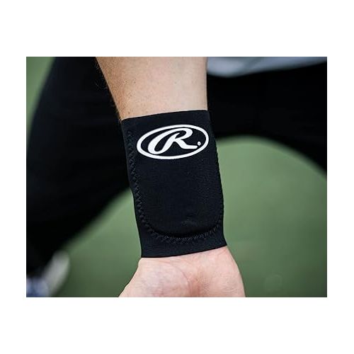 롤링스 Rawlings | Protective Wrist Guard | Baseball/Softball | Adult & Youth Sizes | Black