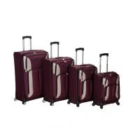 Master Rockland Luggage Impact Spinner 4 Piece Luggage Set, Burgundy, One Size