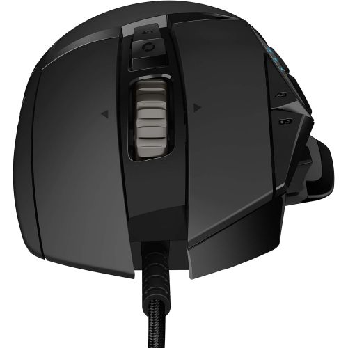 로지텍 [아마존베스트]Logitech G502 Hero High Performance Wired Gaming Mouse, Hero 16K Sensor, 16,000 DPI, RGB, Adjustable Weights, 11 Programmable Buttons, On-Board Memory, PC/Mac - Black (German Packa