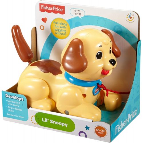  FIsher-Price Lil Snoopy, dog-themed pull toy for walking infants and toddlers