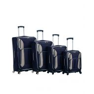 Master Rockland Luggage Impact Spinner 4 Piece Luggage Set, Navy, One Size