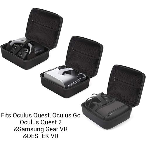  [아마존베스트]DESTEK VR Glasses Storage Case Carrying Case for Oculus Go/Quest/Quest 2 Virtual Reality Glasses for Samsung Gear VR Gamepad Controller Carry Case