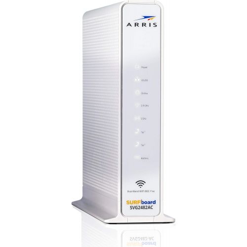  [아마존베스트]ARRIS SURFboard SVG2482AC DOCSIS 3.0 Cable Modem & AC1750 dual-band Wi-Fi Router with Voice, Certified for Xfinity Internet & Voice (white)