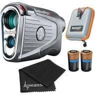 Bushnell PRO X3 / Pro X3+ (Plus) Advanced Laser Golf Rangefinder with Included Carrying Case, Carabiner, Lens Cloth, and Selected Wearable4U Bundle