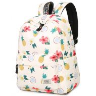BLOOMSTAR School Bookbag for Girls, Cute Pineapple Water Resistant Laptop Backpack College Bags Women Travel Daypack