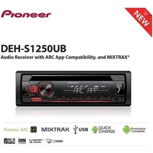 파이오니아 Pioneer Single Din In-Dash CD/CD-R/Rw, MP3/Wma/Wav Am/FM Front USB/Auxiliary Input MIXTRAX and Arc Support Car Stereo Receiver Detachable Face Plate