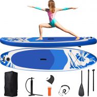 Merax Inflatable Stand Up Paddle Board, Portable SUP Board with All SUP Accessories Pump Paddle Backpack Leash for Youth & Adult