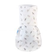 Tommee Tippee Groswaddle Newborn Baby Cotton Hip-Healthy Swaddle Alternative - Star Bright - Birth to 12lbs, White, 0-3 Months
