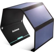 [아마존베스트]Nekteck 28W Portable Solar Panel Charger, Waterproof Camping Gear Solar Powered Charger with 2 USB Port for iPhone 12/11/Xs/X, iPad Pro/Air/Mini, Samsung Galaxy S9/S8, Tablet and A