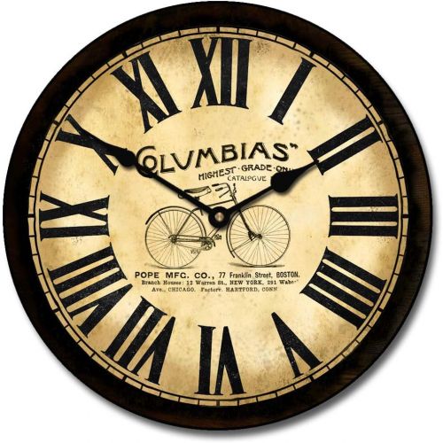  The Big Clock Store Bicycle Wall Clock, Available in 8 sizes, Most Sizes Ship 2-3 days, Whisper Quiet.