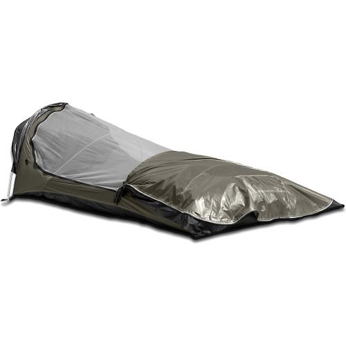  [아마존베스트]Aqua Quest Hooped Bivvy Single-Pole Tent Waterproof with Mosquito Bug Net Mesh for Hunting, Hiking, Camping - Orange or Green