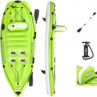 Bestway Hydro-Force Koracle Inflatable Kayak Set, Includes Double-Sided Paddle, Built-In Oar Clasps, Fishing Rod Holders, & Storage Compartments, Convenient & Portable Kayak w/Hand