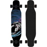 EEGUAI 42 Inch 8 Layer Maple Skateboard Longboard Complete Skateboard Cruiser for Cruising, Carving, Free-Style and Downhill (Color : A)