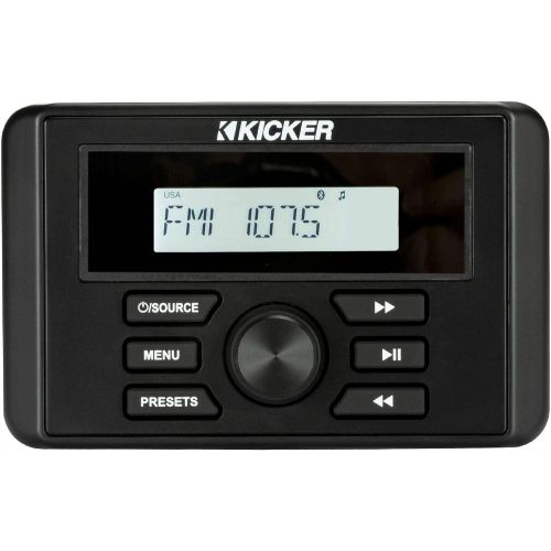  KICKER 46KMC3 Marine-Grade Stereo Receiver with Built-in Amplifier