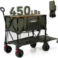 Overmont 400L Foldable Double Decker Wagon - Large Capacity Collapsible Wagon Cart- 52