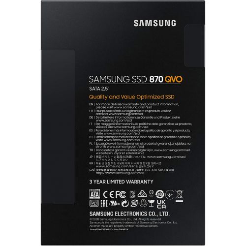 삼성 Samsung 870 QVO 8 TB SATA 2.5 Inch Internal Solid State Drive (SSD) (MZ-77Q8T0), Black