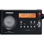 Sangean All in One Compact Portable Digital AMFM Radio with Built-in Speaker, Earphone Jack, Alarm Clock Plus 6ft Aux Cable to Connect Any Ipod, Iphone or Mp3 Digital Audio Player