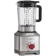 Wolf Gourmet Pro-Performance Blender, 64 oz Jar, 4 program settings, 12.5 AMPS, Blends Food, Shakes and Smoothies, Red Knob, Stainless Steel (WGBL200S)