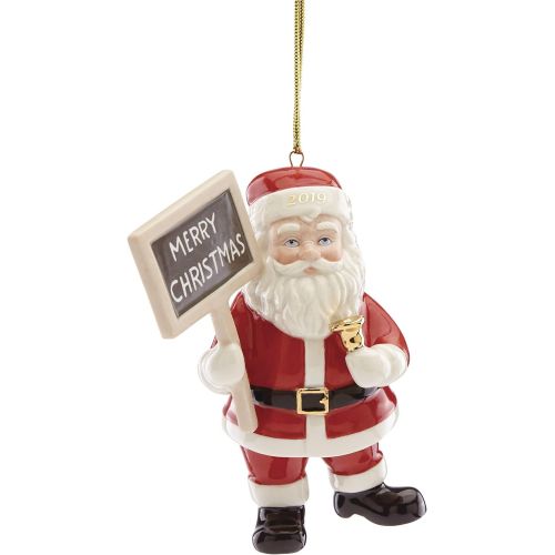 레녹스 Lenox 884552 2019 Merry Christmas Santa Ornament