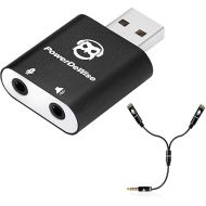 USB External Sound Card Adapter with 4-PIN Microphone Jack with Microphone Y Splitter