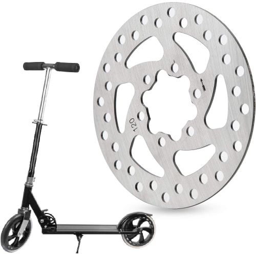  Dilwe 120 Brake Disc,Durable Stainless Steel Electric Scooter Skateboard Rotor Pad Electric Scooter Brake Disc Replacement Parts 34 Inner Diameter