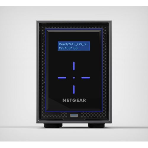  NETGEAR ReadyNAS RN422 2 Bay Diskless High Performance NAS, 20TB Capacity Network Attached Storage, Intel 1.5GHz Dual Core Processor, 2GB RAM, (RN42200)