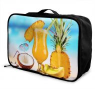 Edward Barnard-bag Pineapple Coconut Melon Wine Travel Lightweight Waterproof Foldable Storage Carry Luggage Large Capacity Portable Luggage Bag Duffel Bag