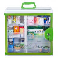 C & S GSHWJS-Medical Chest Medicine Box Storage Box Family Medical Kit Multi-Layer Household First Aid Kit Small Medicine Box Wall Hanging with Lock (Color : C)