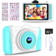 [아마존베스트]WOWGO Kids Digital Camera - 12MP Childrens Selfie Camera with 3.5 Inches Large Screen for Boys and Girls,1080P Rechargeable Electronic Camera with 32GB TF Card