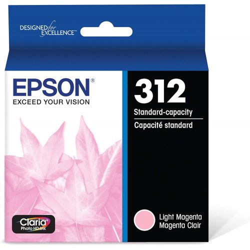 엡손 Epson T312 Claria Photo HD -Ink Standard Capacity Light Magenta -Cartridge (T312620-S) for select Epson Expression Photo Printers