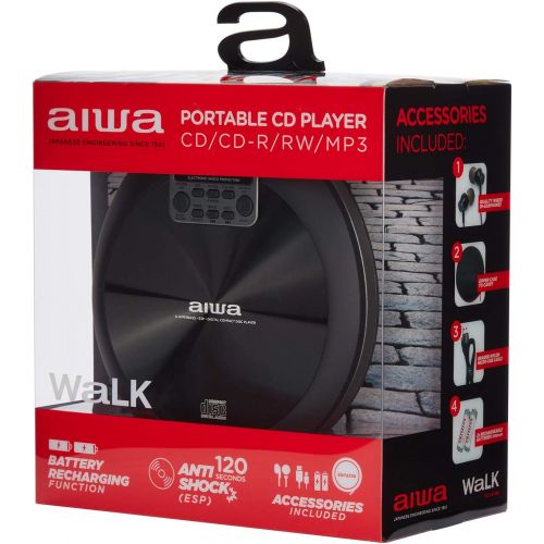  [아마존베스트]AIWA PCD-810BK CD Player Grey/Black